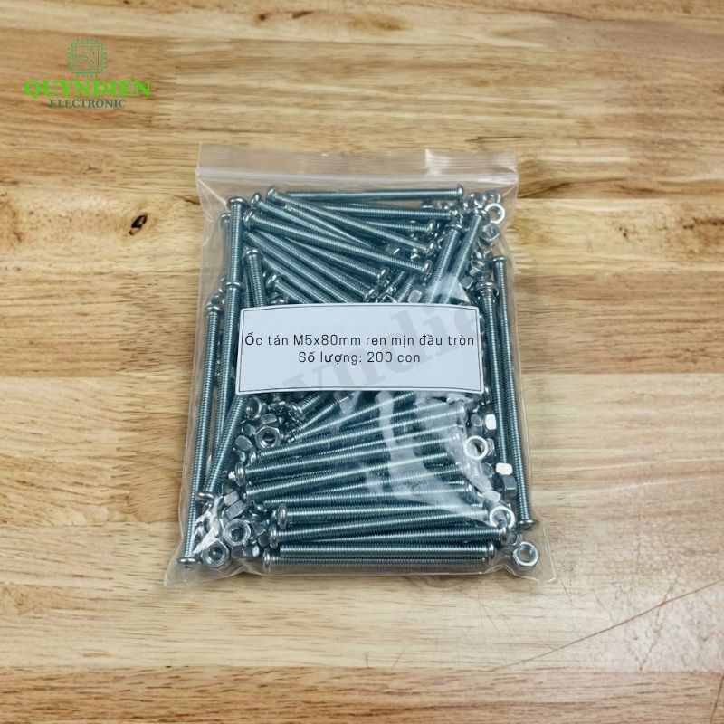 Ốc Vít M5x80mm Có Kèm Tán