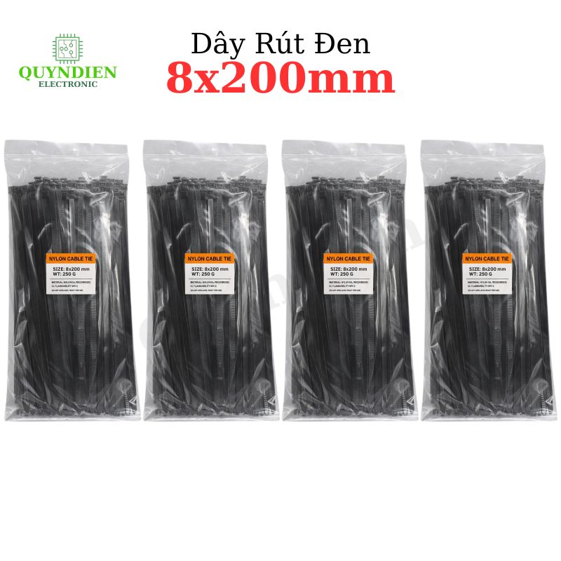 Dây Rút Nhựa Nhiều Kích Cỡ Màu Trắng Đen - Giá Bán 1Kg