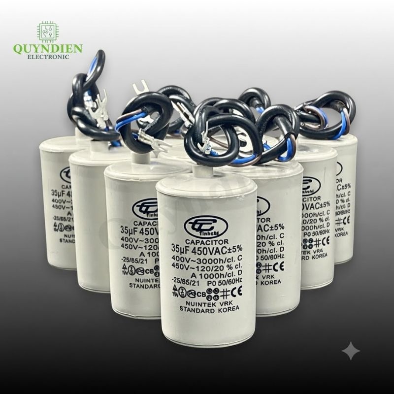 Tụ Đề Máy Bơm Nước 35uF 450VAC Tinh Chi