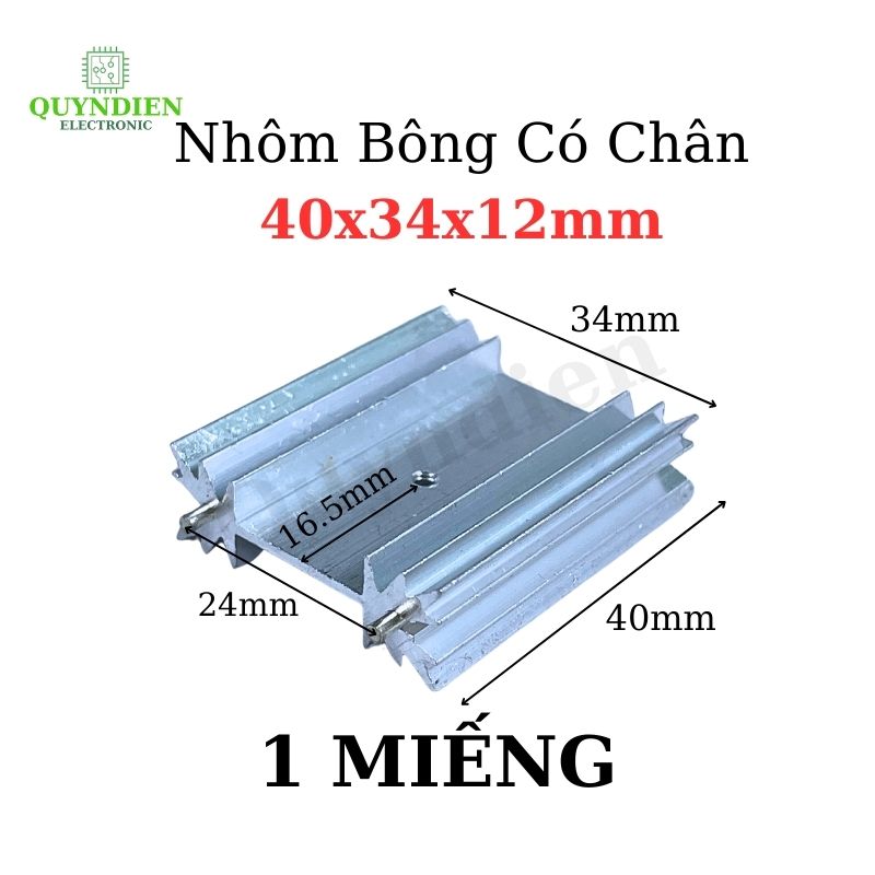 Nhôm Tản Nhiệt - Nhôm Bông TO-247 Kích Thước 40x34x12mm