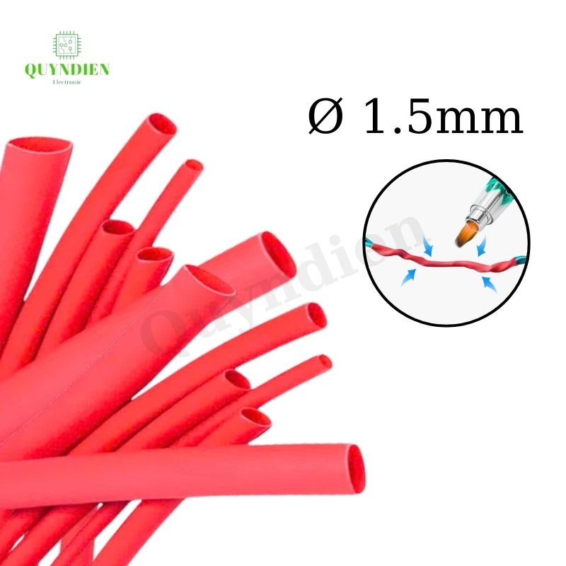 Gen co nhiệt size 1.5mm màu Đỏ