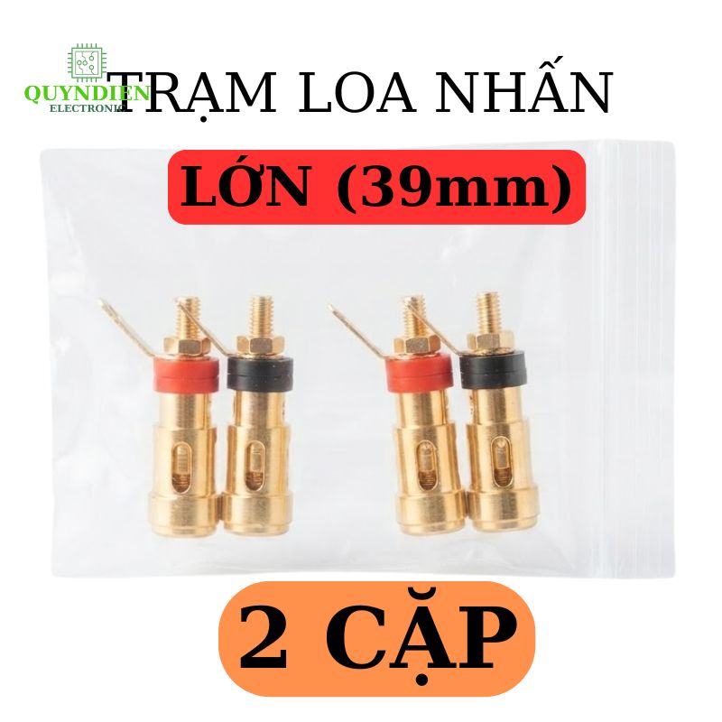 Trạm Loa Nhấn Vàng Loại Lớn 39mm Đỏ/Đen