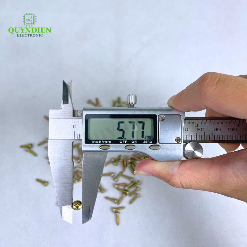 Ốc Vít Nhọn M3x12mm Đầu Tròn Ren Xoắn Mạ Vàng