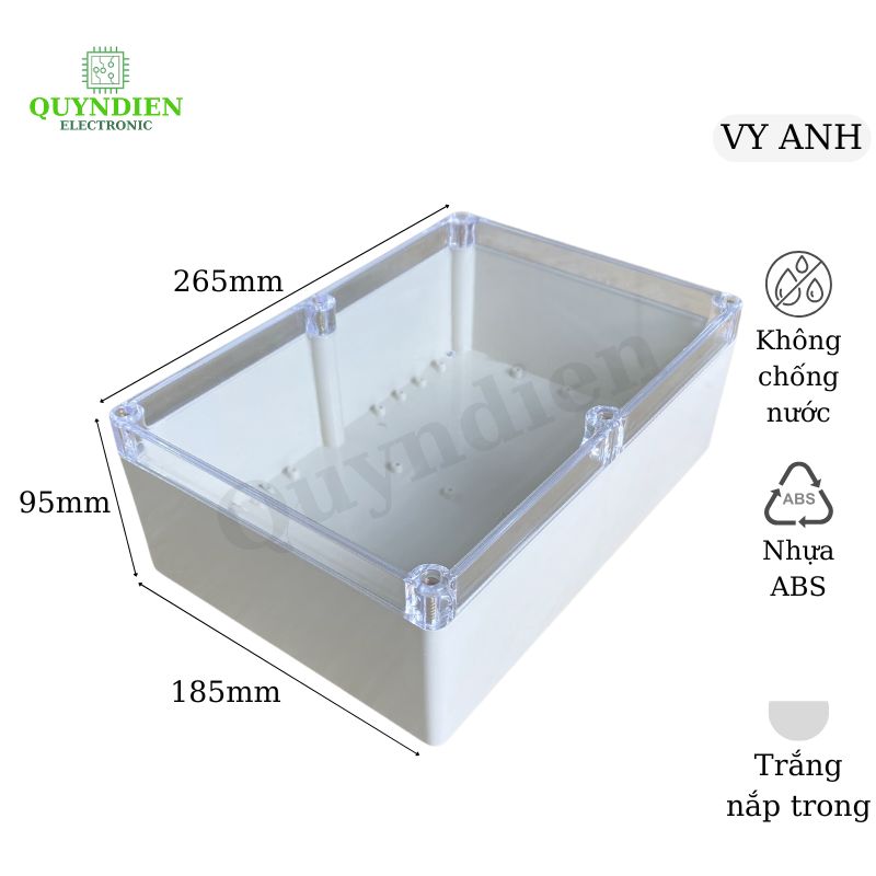 Hộp nhựa ABS 265x185x95mm VY ANH