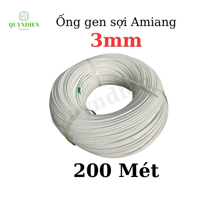 Ống Gen Sợi Thủy Tinh AMIANG Chịu Nhiệt Cao - Ống Gen Chống Cháy - Nhiều Size