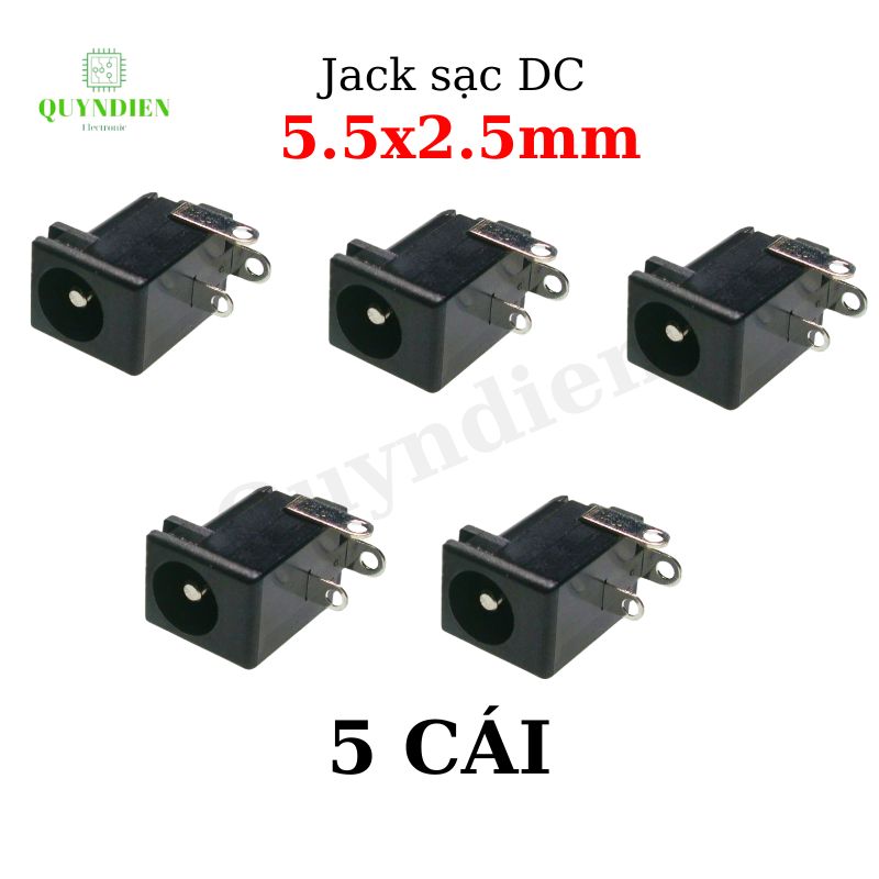 Jack, Giắc sạc DC 5.5x2.5mm Loại chân cắm