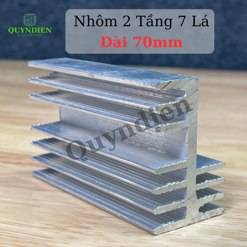 Nhôm Tản Nhiệt 2 Tầng 7 Cánh 70x44x29mm