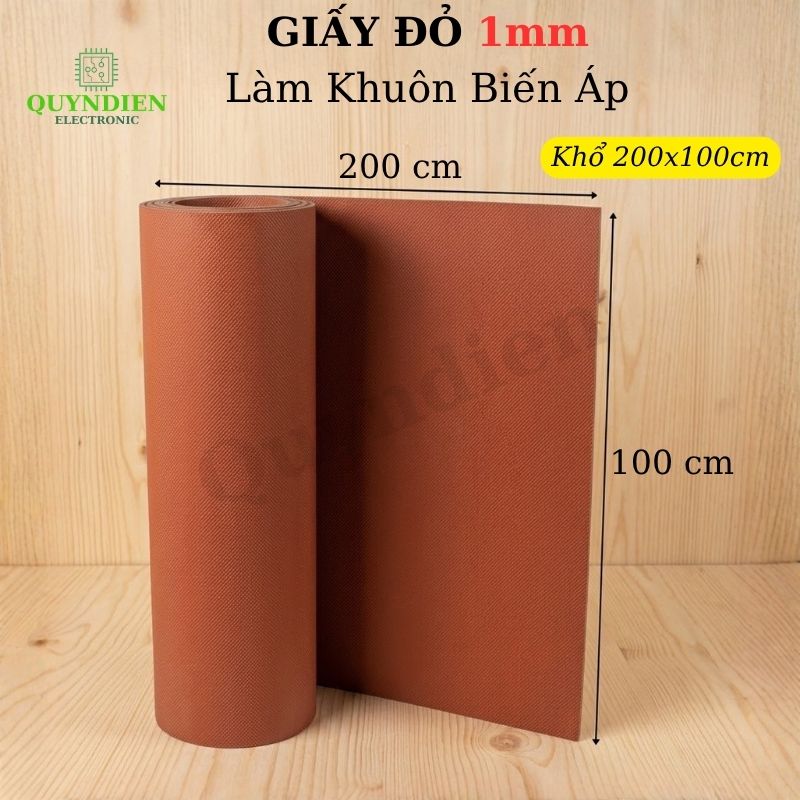 Giấy Cách Điện Làm Khuôn Biến Áp Dày 1mm Màu Đỏ