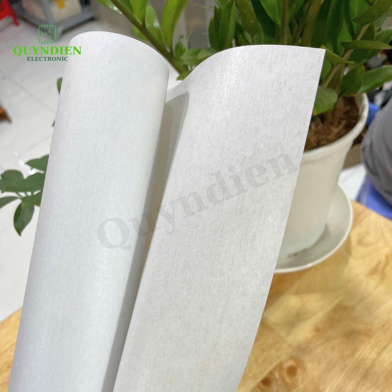 Giấy Phim Cách Điện Trắng 2 Mặt Xù Dày 0.2mm