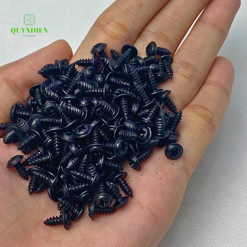 Ốc vít nhọn M3x10mm đầu long đền dài 10mm - Túi 1.000 Con