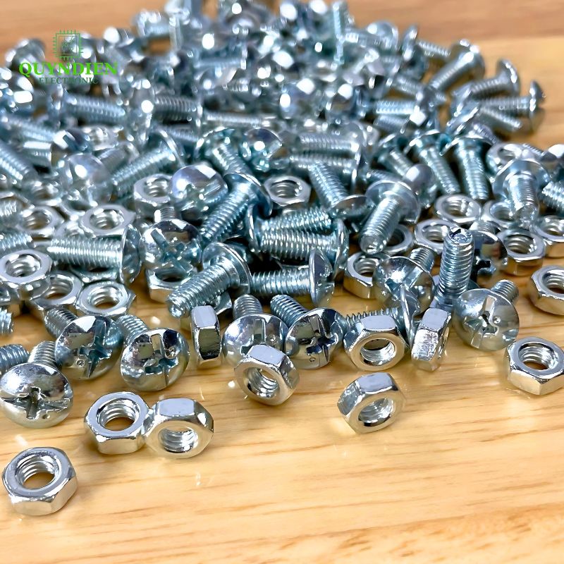 Ốc Vít M4x10mm Ren Mịn Đầu Dù Kèm Tán