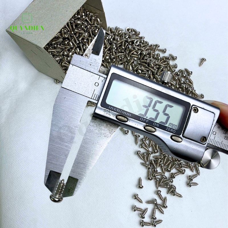 Ốc vít Thái M4x11mm ren xoắn đầu Tròn dài 11mm - 100 Con