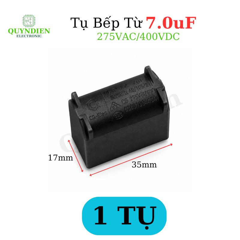 K10 Tụ Bếp Từ 7uF - 400V Loại Đứng