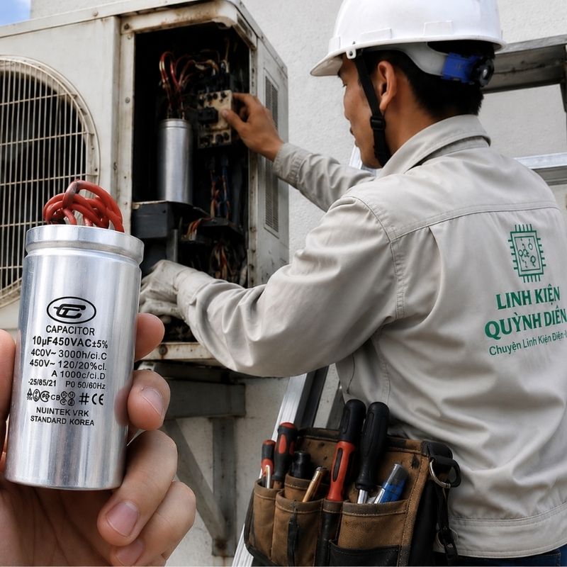 Tụ Nhôm Dây 10uF - 450V