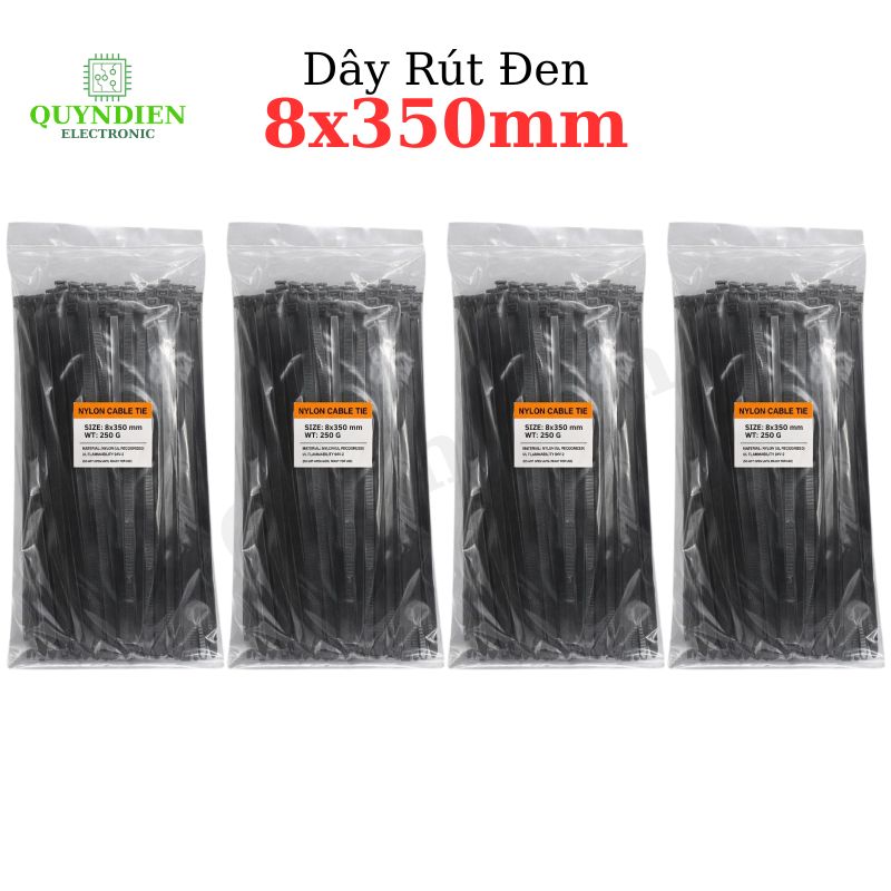 Dây Rút Nhựa Nhiều Kích Cỡ Màu Trắng Đen - Giá Bán 1Kg