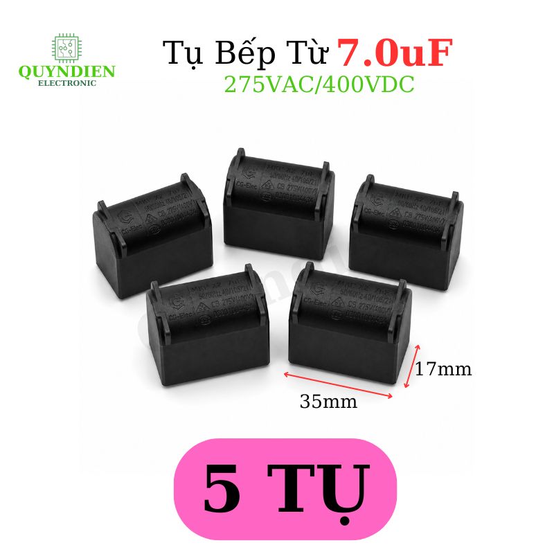 K10 Tụ Bếp Từ 7uF - 400V Loại Đứng