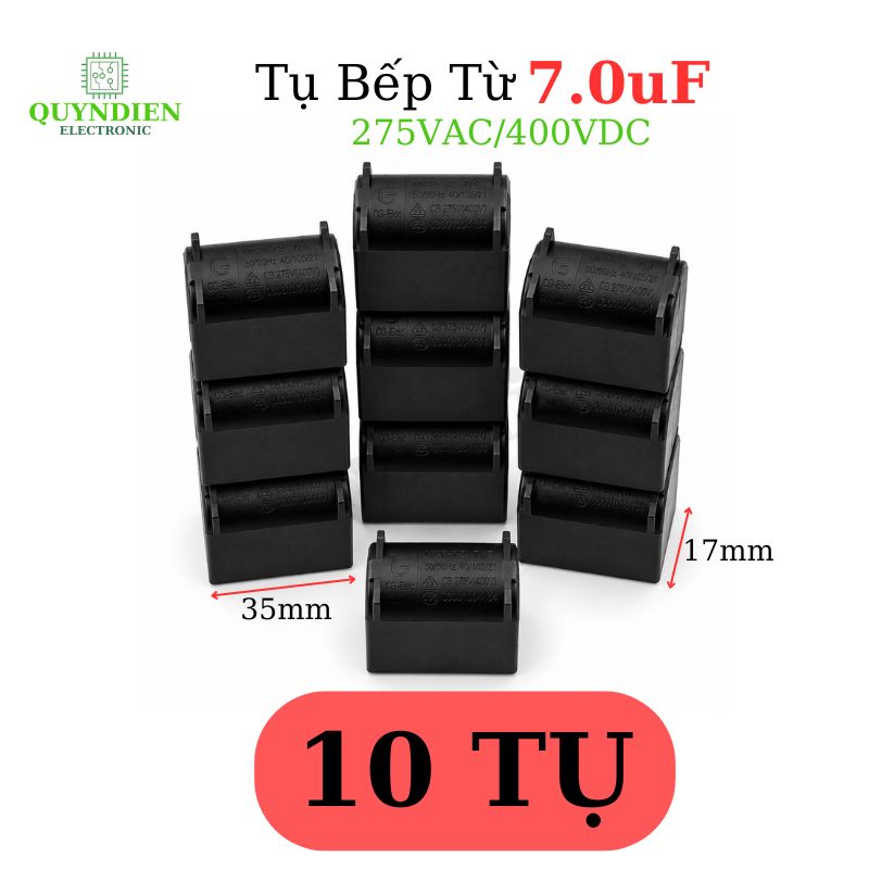 K10 Tụ Bếp Từ 7uF - 400V Loại Đứng