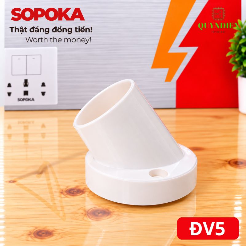 Đuôi Đèn Vát Tường Ngồi Xéo E27 ĐV5 SOPOKA