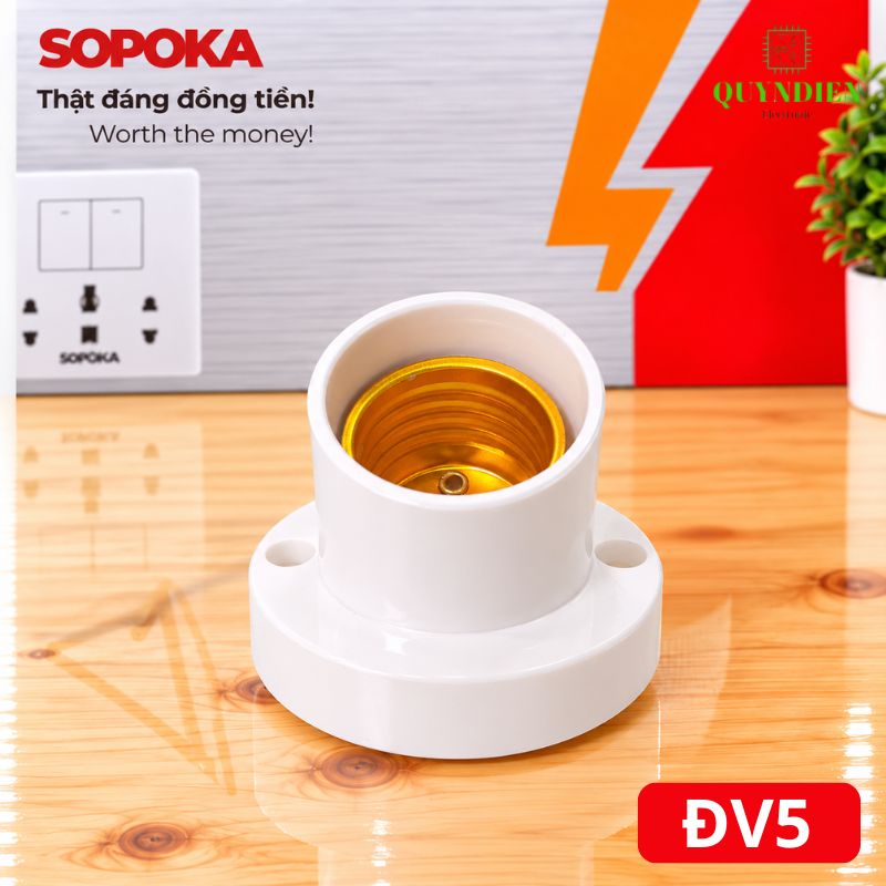 Đuôi Đèn Vát Tường Ngồi Xéo E27 ĐV5 SOPOKA