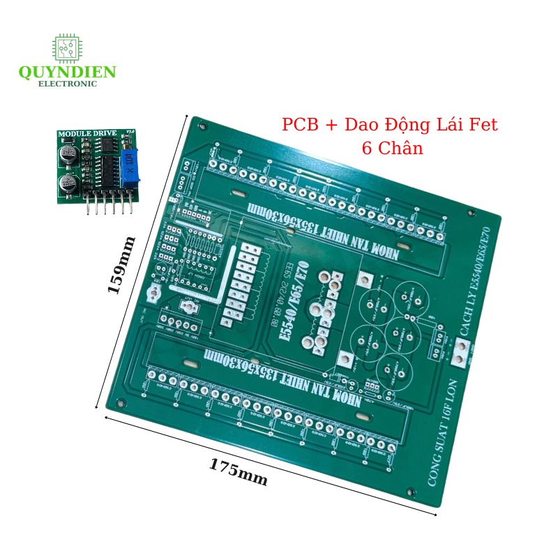 PCB Nguồn Mạch 16Fet Lớn Biến Áp E65/E70 Nằm Công Suất Inverter DC 12V