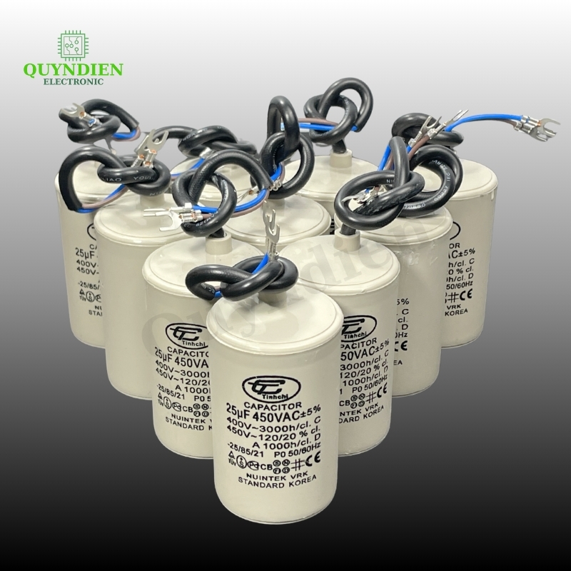 Tụ Đề Máy Bơm Nước 25uF 450V Tụ Kapa Tinh Chi