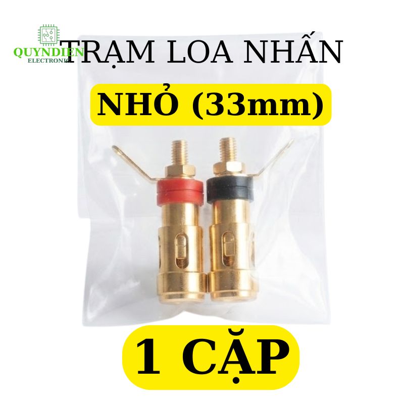 Trạm Loa Nhấn Vàng Loại Nhỏ 33mm Đỏ/Đen
