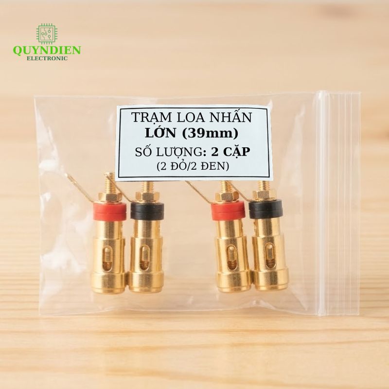 Trạm Loa Nhấn Vàng Loại Lớn 39mm Đỏ/Đen