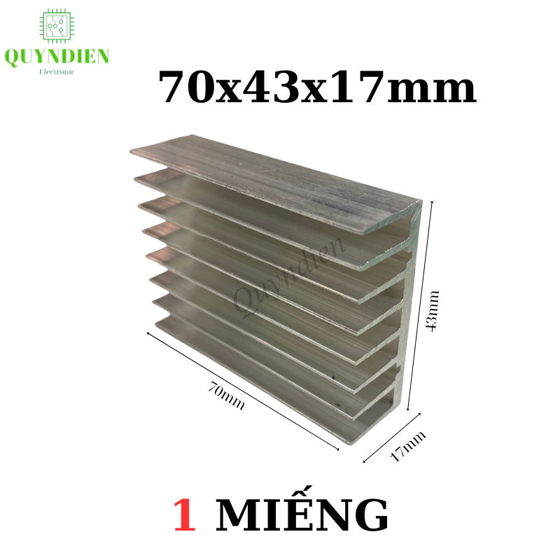 Nhôm Tản Nhiệt 8 Cánh Nhỏ 70x43x17mm