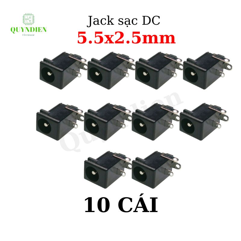 Jack, Giắc sạc DC 5.5x2.5mm Loại chân cắm