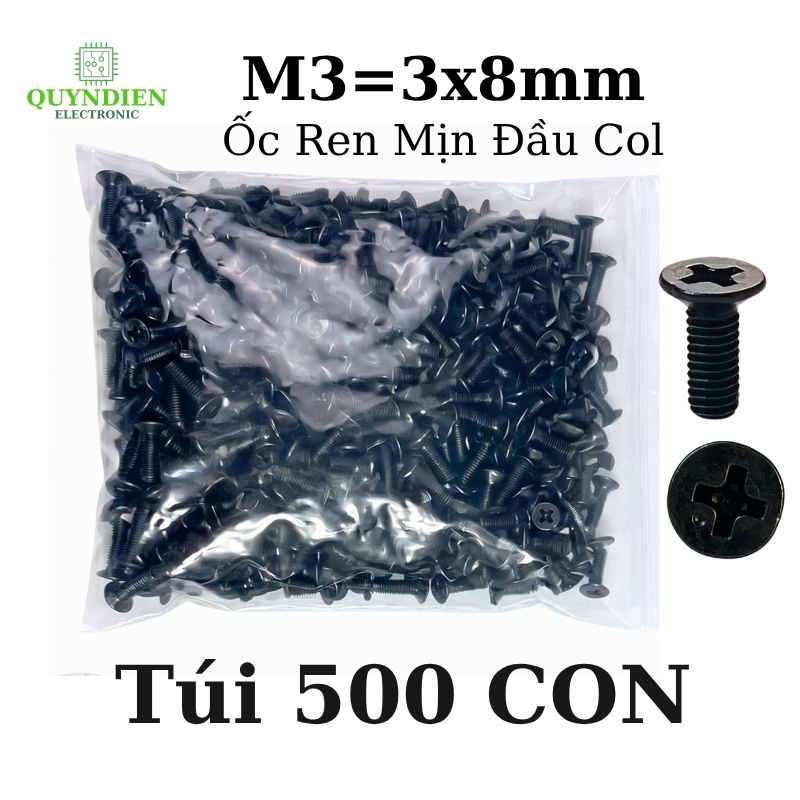 Ốc Vít Ren Mịn Đầu COL M3x8mm