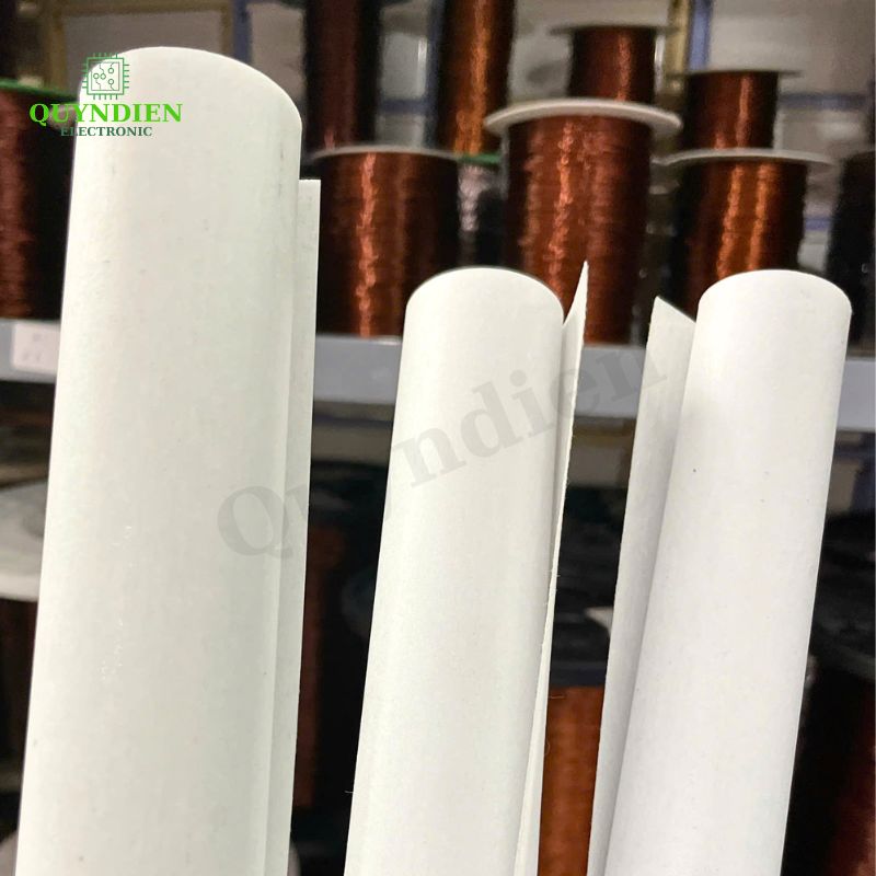 Giấy Phim Cách Điện Trắng 2 Mặt Xù Dày 0.2mm
