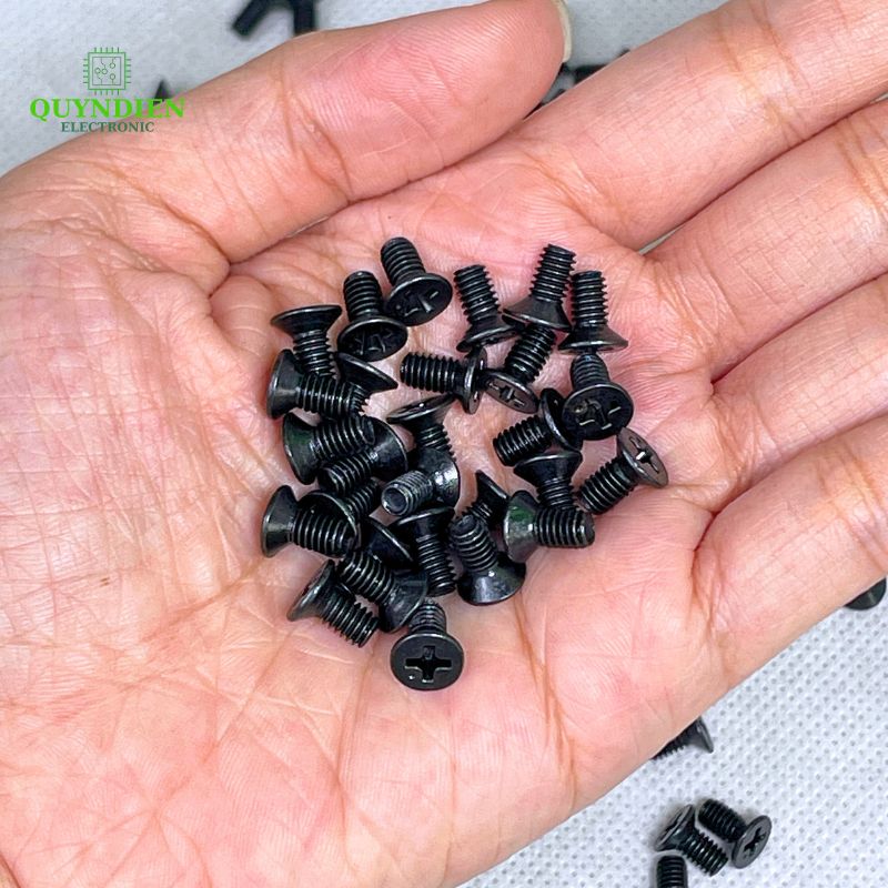 Ốc Vít Đầu COL M4 Ren Mịn 4mm Dài 8mm Đen