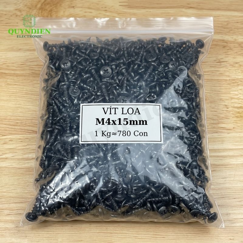 Ốc Vít M4x15mm Taiwan Ren Thưa Nhọn