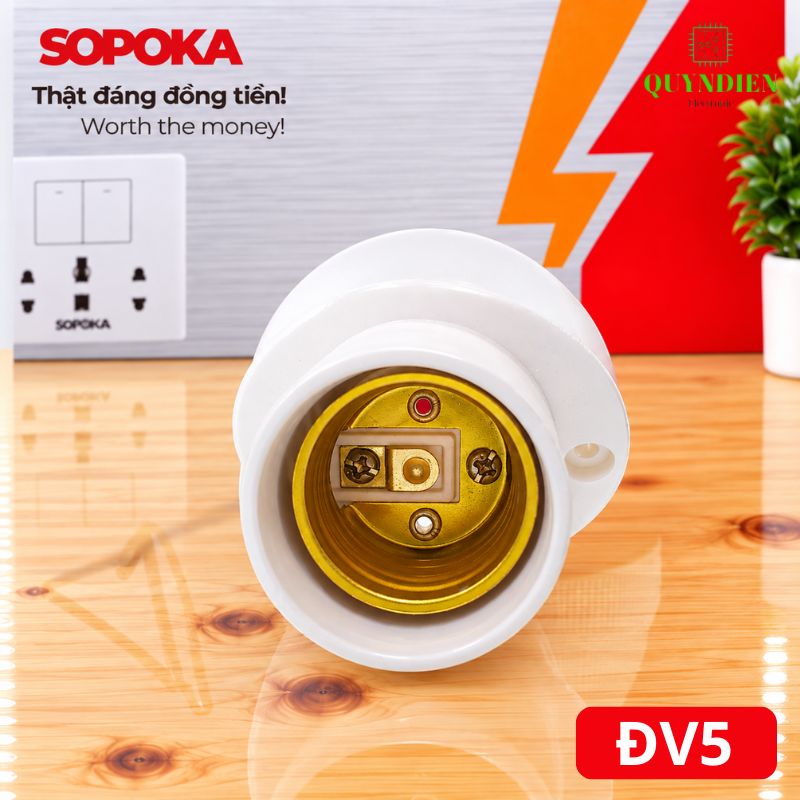 Đuôi Đèn Vát Tường Ngồi Xéo E27 ĐV5 SOPOKA