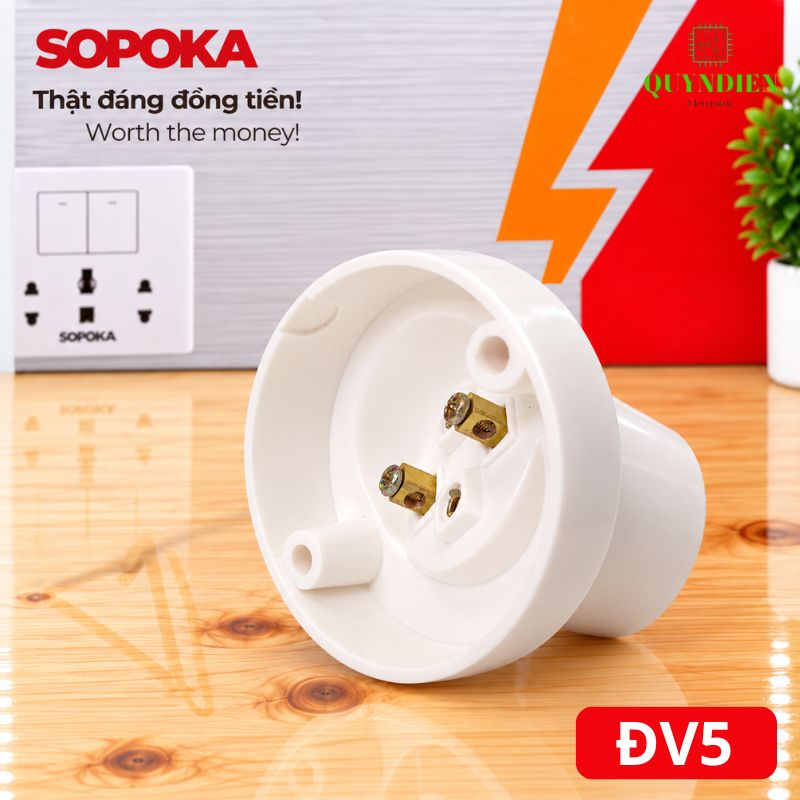 Đuôi Đèn Vát Tường Ngồi Xéo E27 ĐV5 SOPOKA
