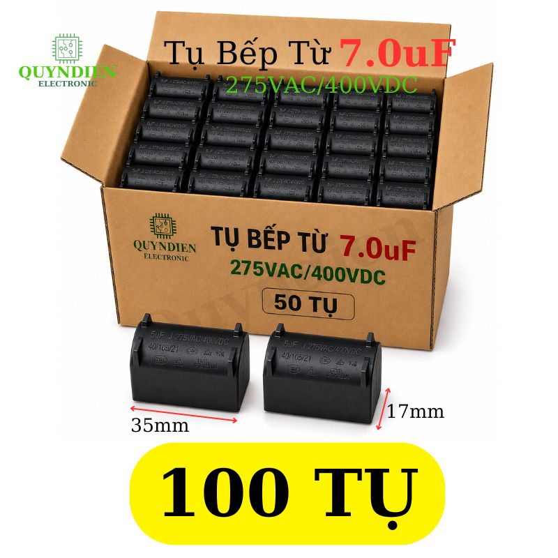 K10 Tụ Bếp Từ 7uF - 400V Loại Đứng