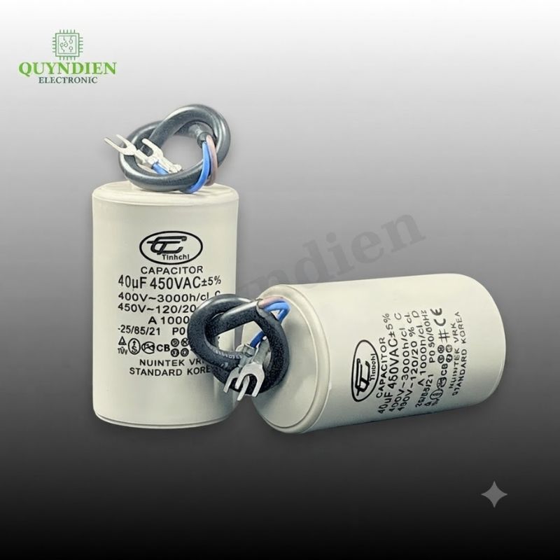 Tụ Đề Máy Bơm Nước 40uF 450VAC Tinh Chi.
