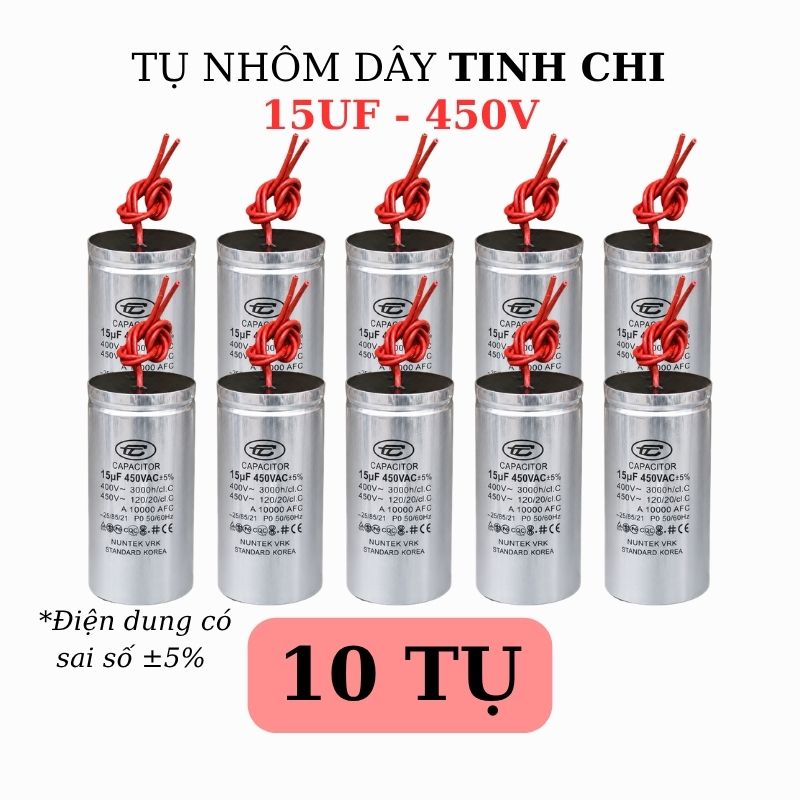 Tụ Nhôm Dây 15uF - 450V