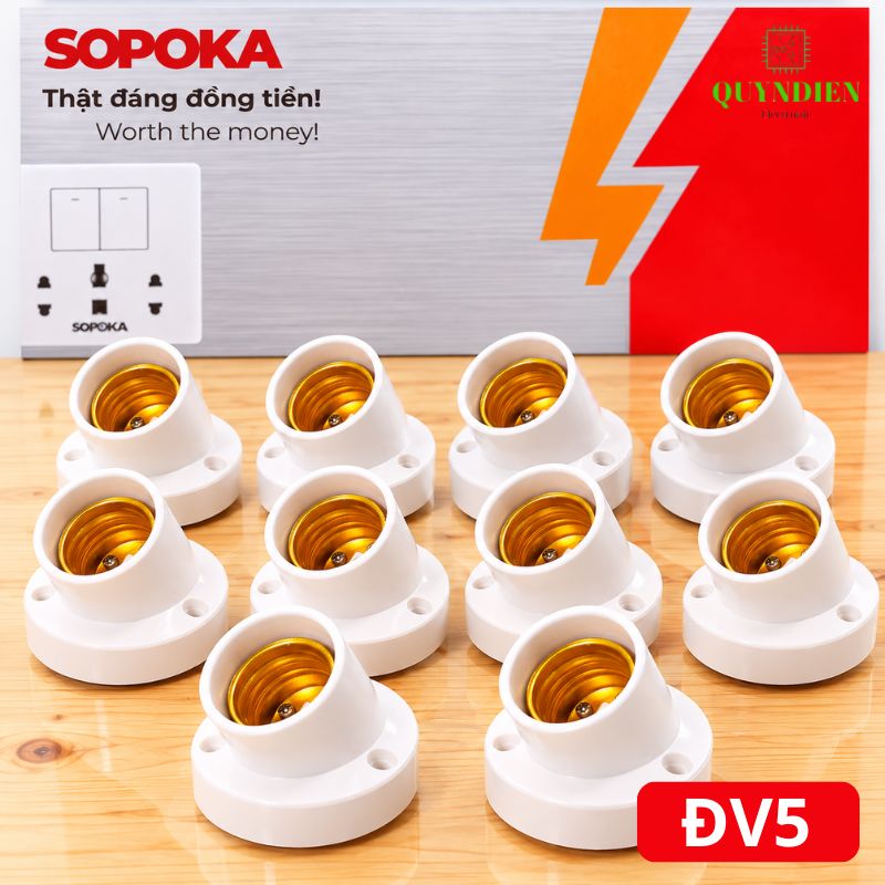 Đuôi Đèn Vát Tường Ngồi Xéo E27 ĐV5 SOPOKA
