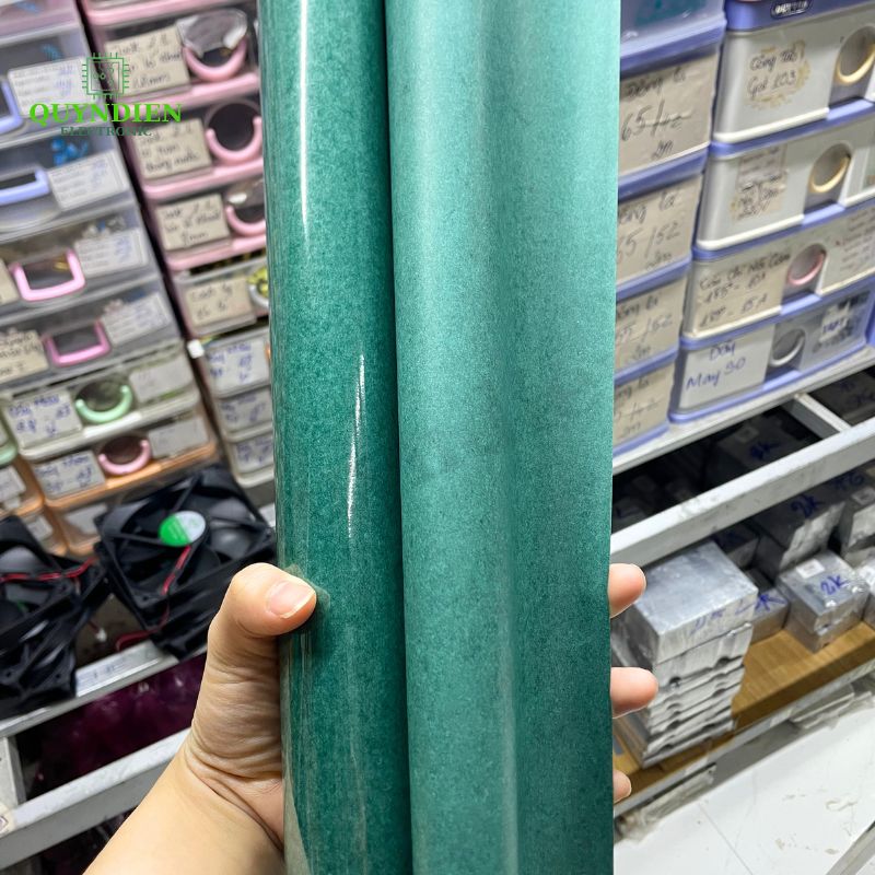 Giấy Xanh Cách Điện 1 Mặt Bóng 1 Mặt Xù Dày 0.2mm