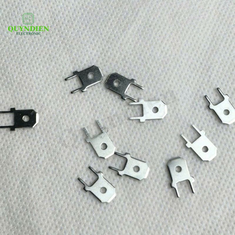 Đầu Nối Phích Cắm Đực Hai Chân 6.3mm - Túi 10 Cái