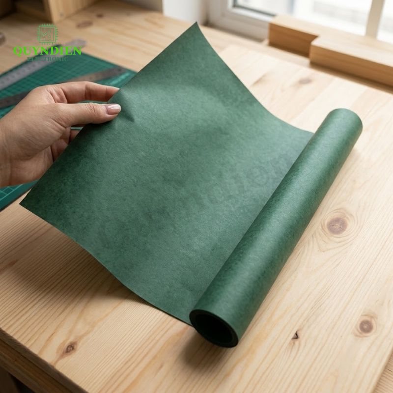 Giấy Xanh Cách Điện Dày 0.1mm