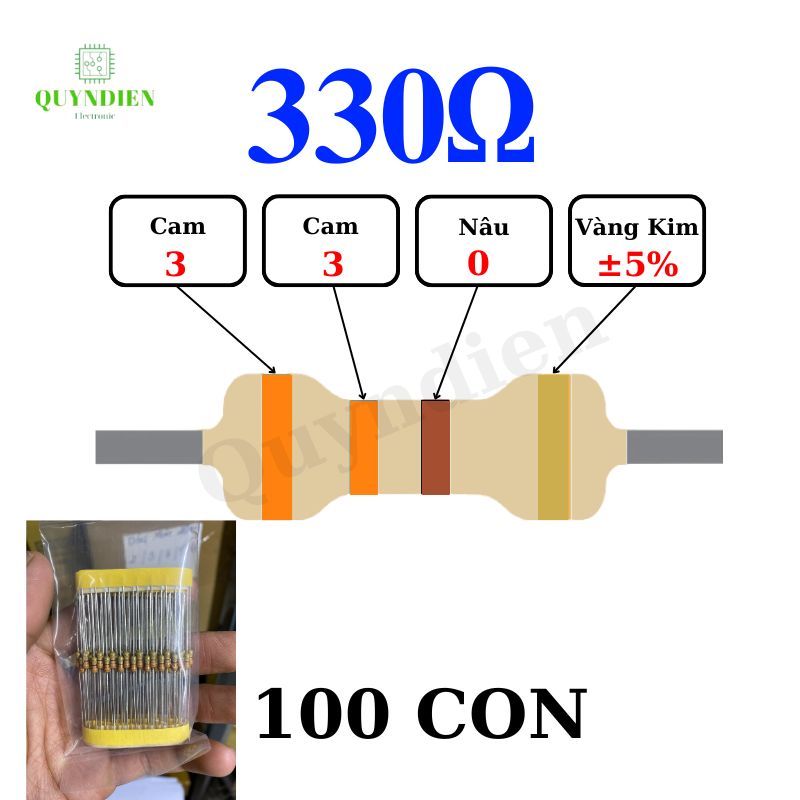 Điện trở Đài Loan 1/4W - 330R