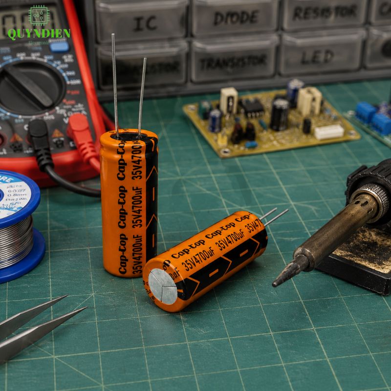Tụ Lọc Nguồn 4700uf 35V DC tụ hóa Cap-Top mới