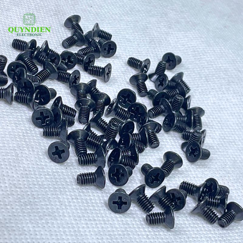 Ốc Vít Đầu COL M4 Ren Mịn 4mm Dài 8mm Đen