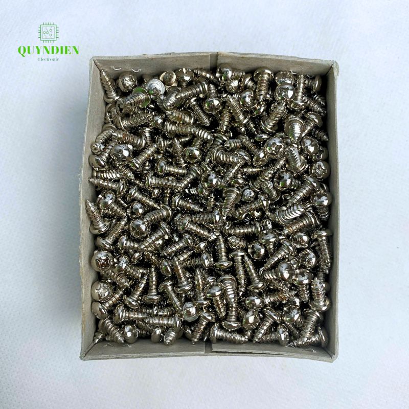 Ốc vít Thái M4x11mm ren xoắn đầu Tròn dài 11mm - 1.000 Con