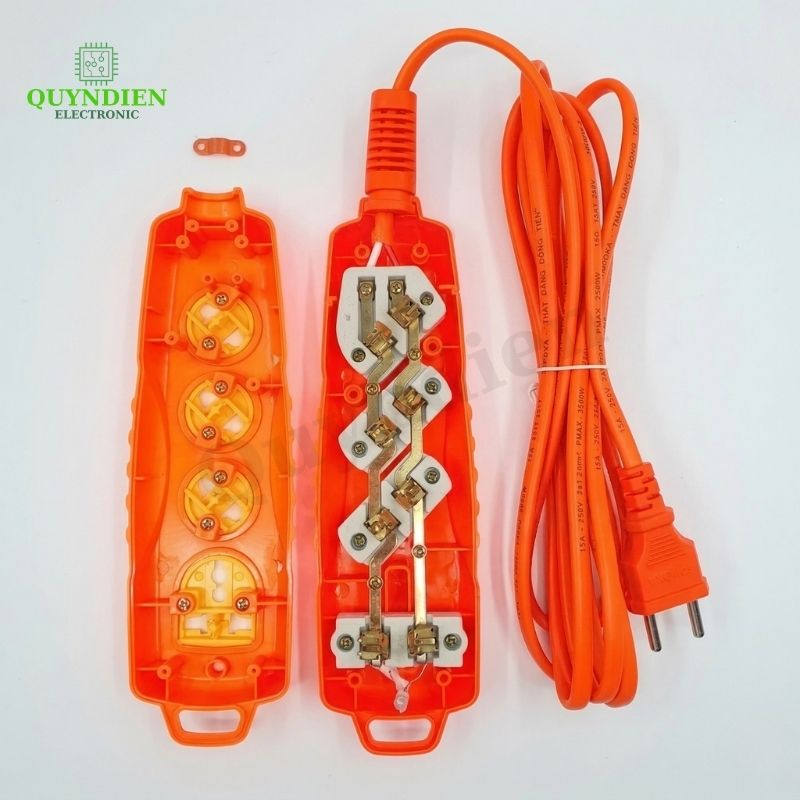 Ổ Cắm Siêu Tải 4 Lỗ Chéo 3000W (Dây Dài 10 Mét)