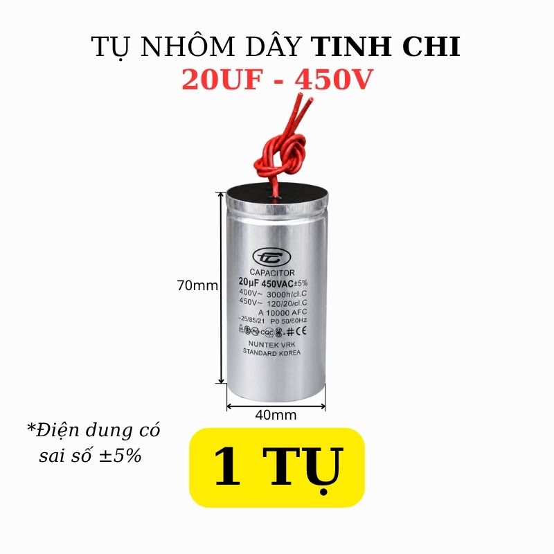 Tụ Nhôm Dây 20uF - 450V