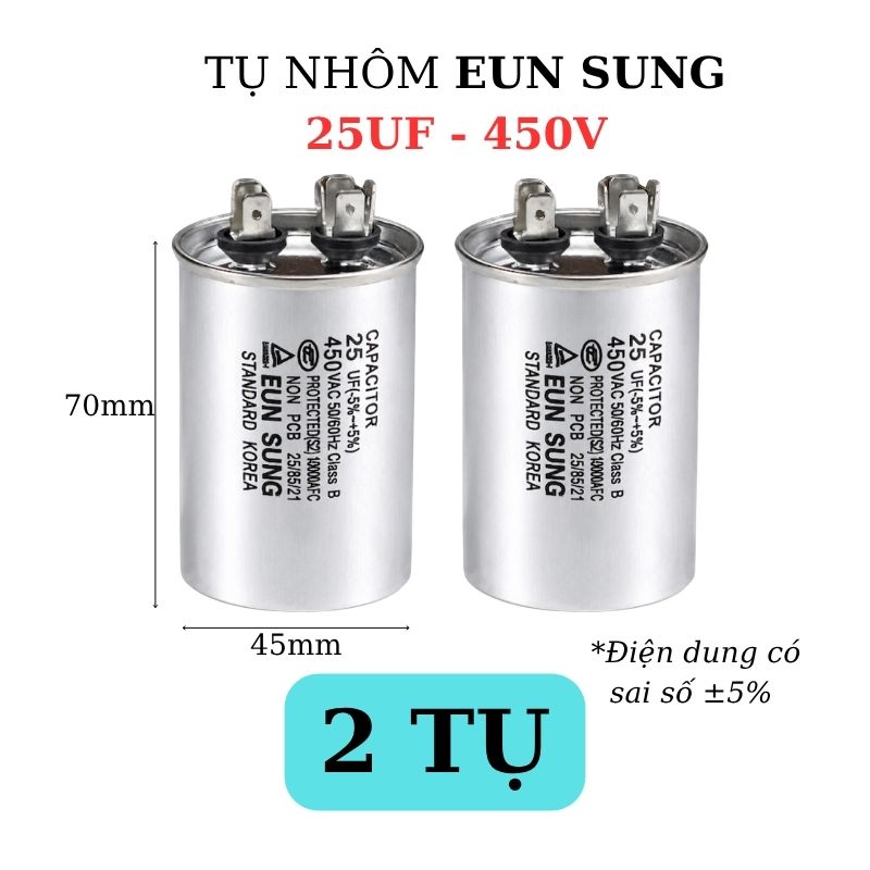 Tụ Nhôm Kapa EUN SUNG 25uF 450V
