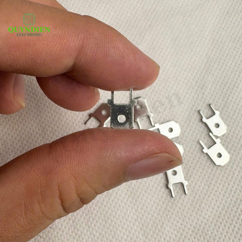 Đầu Nối Phích Cắm Đực Hai Chân 6.3mm - Túi 10 Cái